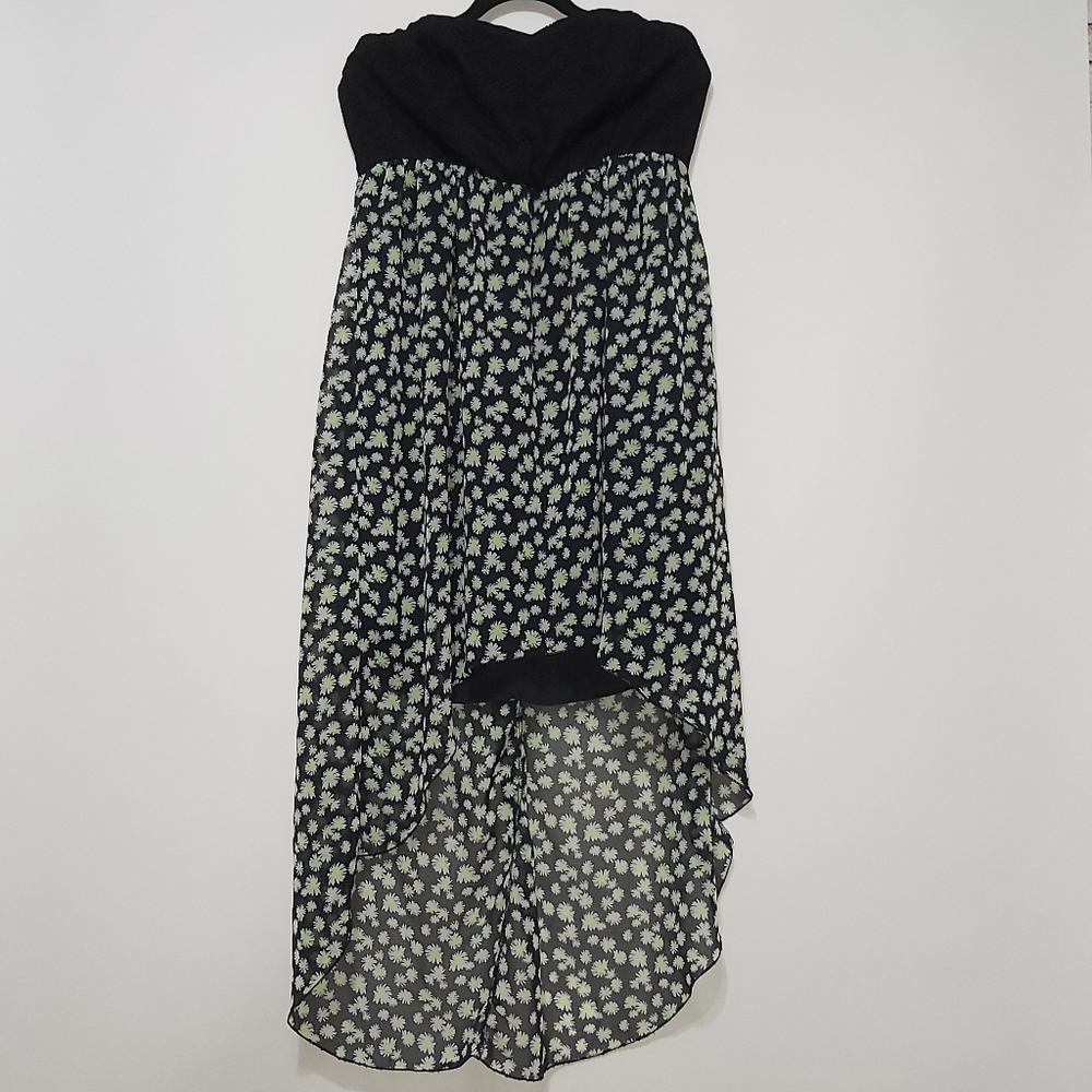 Black hi-low dress
